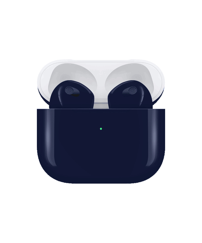 Caviar Customized Apple Airpods (3rd Generation) Glossy Navy Blue